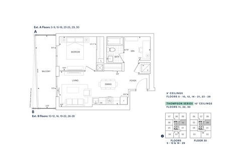 The B595 new home model plan at the Thompson Towers Spring Tower by Greenpark in Milton