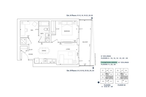 The B614 new home model plan at the Thompson Towers Spring Tower by Greenpark in Milton