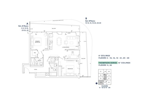 The D957 new home model plan at the Thompson Towers Spring Tower by Greenpark in Milton