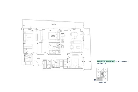 The E1227 BF new home model plan at the Thompson Towers Spring Tower by Greenpark in Milton