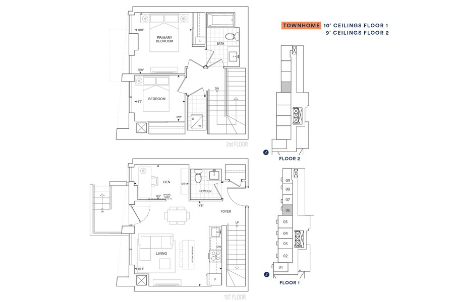 TH919 floor plan at Thompson Towers Spring Tower by Greenpark in Milton, ON