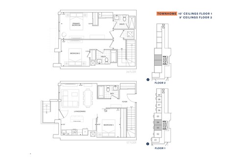 The TH1299 new home model plan at the Thompson Towers Spring Tower by Greenpark in Milton