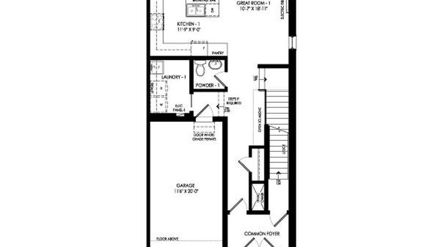 The TH-01E new home model plan at the Shaw Valley Towns (MP) by MacPherson Builders in St. Thomas