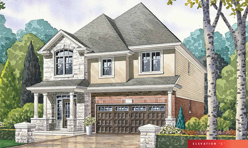 Vivid C floor plan at The Fairgrounds by Branthaven Homes in Binbrook, Ontario