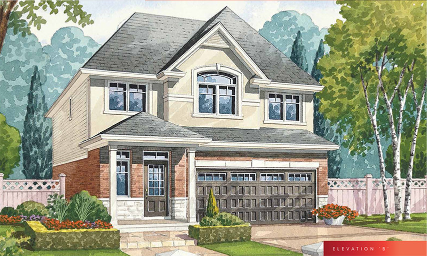 Crystal B floor plan at The Fairgrounds by Branthaven Homes in Binbrook, Ontario