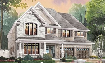 The Grand River new home model plan at the Nestings by Branthaven Homes in Kitchener