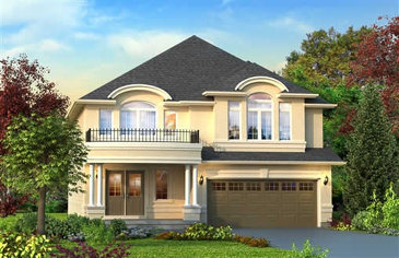 The Hampshire new home model plan at the Penny Lane Estates by Landmart in Stoney Creek