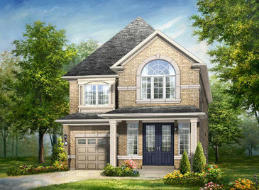 The Newcastle new home model plan at the Mount Pleasant (RH) by Rosehaven Homes in Brampton
