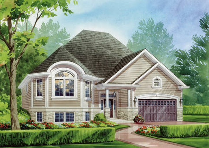 Dali (elevation A) floor plan at MarLake Village by Red Berry Homes in Wasaga Beach, Ontario