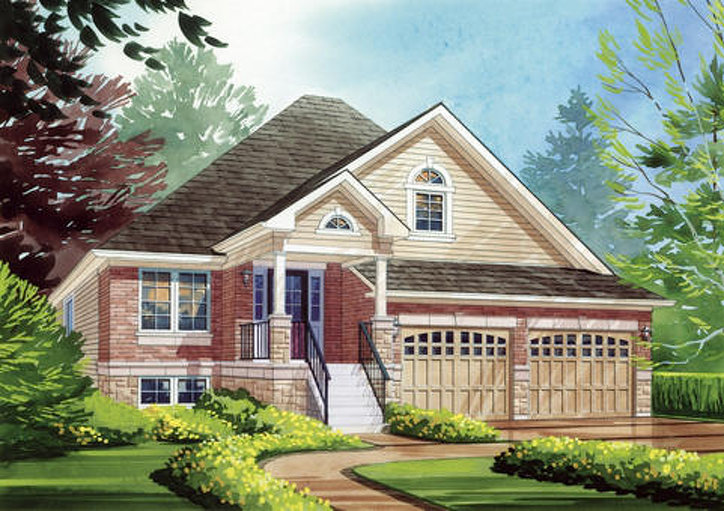 Van Gogh (elevation B) floor plan at MarLake Village by Red Berry Homes in Wasaga Beach, Ontario