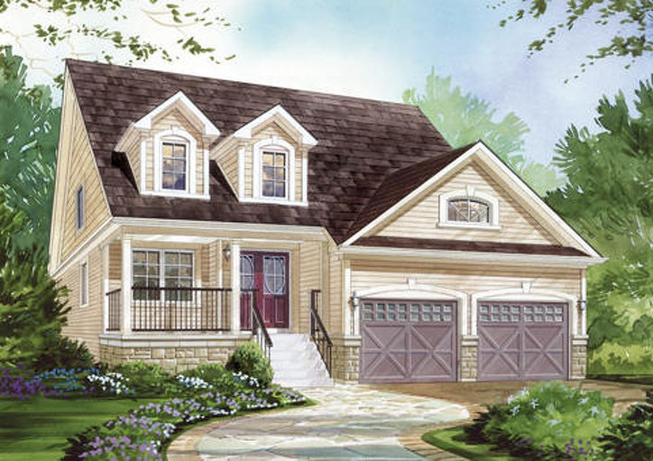 Van Gogh (elevation C) floor plan at MarLake Village by Red Berry Homes in Wasaga Beach, Ontario