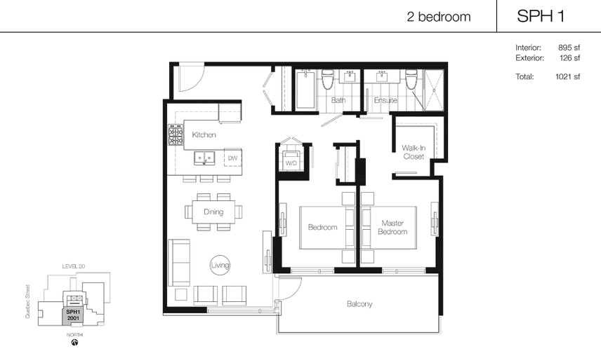 SPH1 floor plan at Lido by Bosa Properties in Vancouver, British Columbia