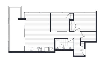 The A1 new home model plan at the 999 Seymour by Townline Homes in Vancouver