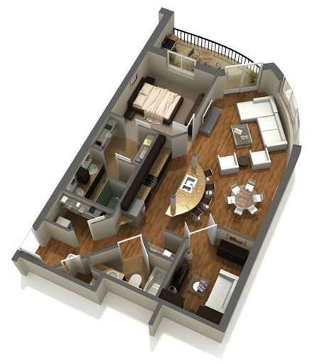 Vortex floor plan at The Oxbow by Pre Con Builders in Winnipeg, Manitoba