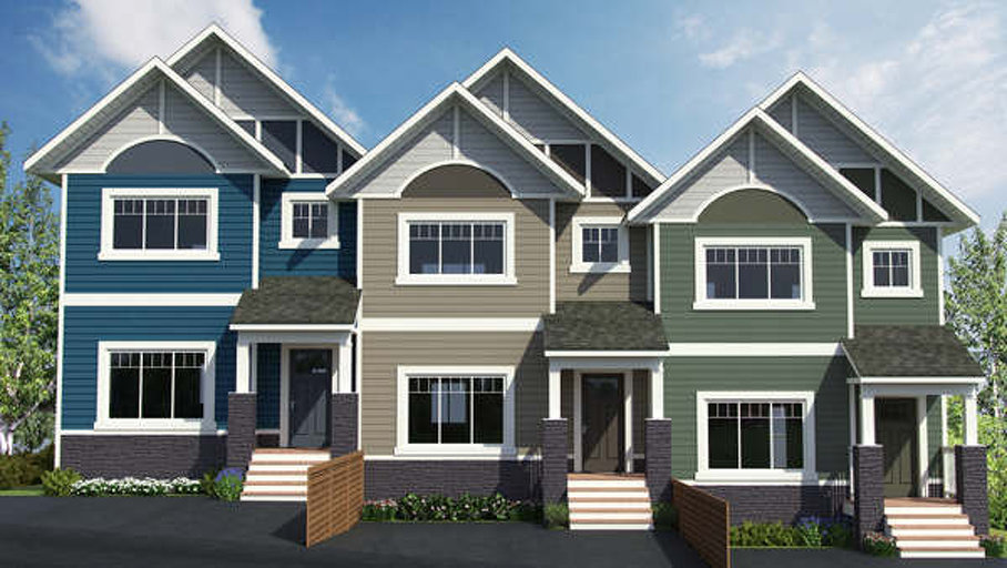 Nisling Triplex floor plan at Summerhill by Evergreen Homes and Construction in Whitehorse, Yukon