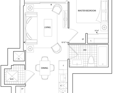 The 1A new home model plan at the Aquavista by Tridel in Toronto