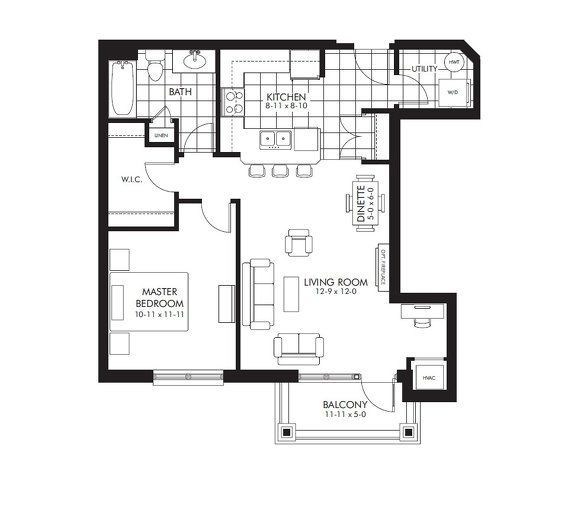 Garnet floor plan at V2 Condos by VanMar Homes in Guelph, Ontario