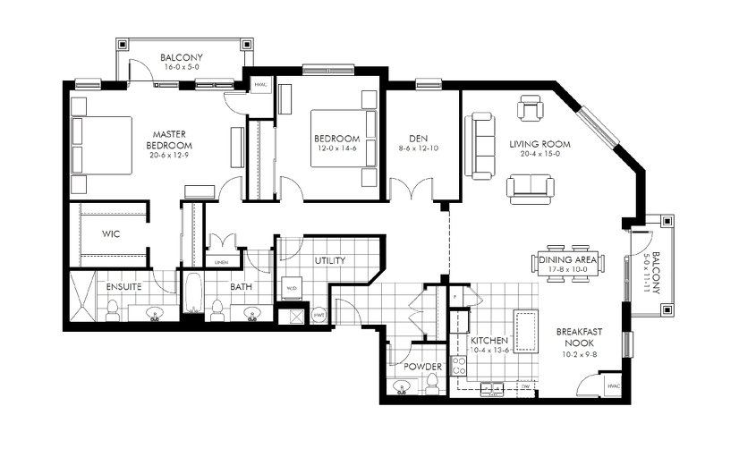 Executive Suite floor plan at V2 Condos by VanMar Homes in Guelph, Ontario