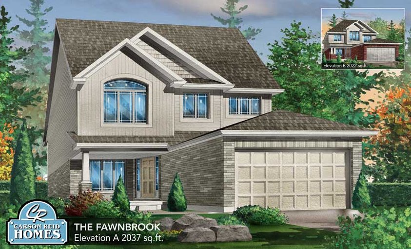 Fawnbrook floor plan at Watson Creek by Carson Reid Homes in Guelph, Ontario