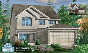 The Fawnbrook new home model plan at the Watson Creek by Carson Reid Homes in Guelph