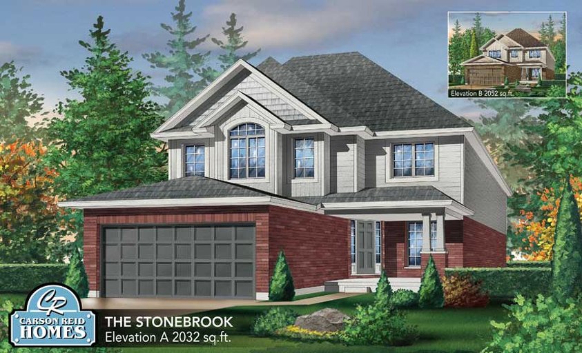 Stonebrook floor plan at Watson Creek by Carson Reid Homes in Guelph, Ontario