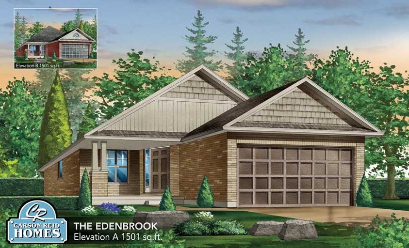 Edenbrook floor plan at Watson Creek by Carson Reid Homes in Guelph, Ontario