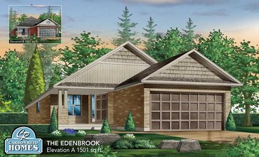 The Edenbrook new home model plan at the Watson Creek by Carson Reid Homes in Guelph
