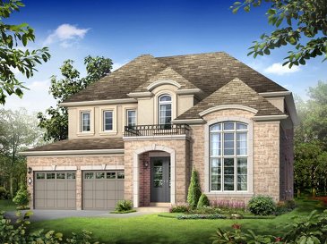 The Powell w\ finished basement new home model plan at the Victoria Highlands by Rosehaven Homes in Mount Albert