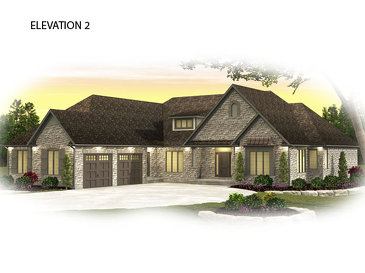 The Churchill new home model plan at the Usshers Creek by Granite Homes in Ariss