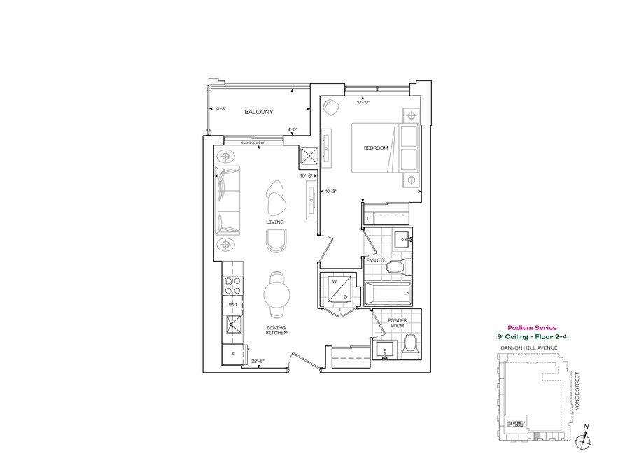 The A 592 new home model plan at the Rise & Rose Burnet Tower by Greenpark in Richmond Hill