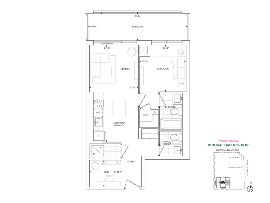 The B 637 new home model plan at the Rise & Rose Burnet Tower by Greenpark in Richmond Hill