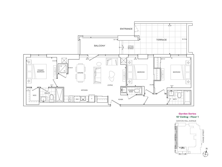E 1015 floor plan at Rise & Rose Burnet Tower by Greenpark in Richmond Hill, ON