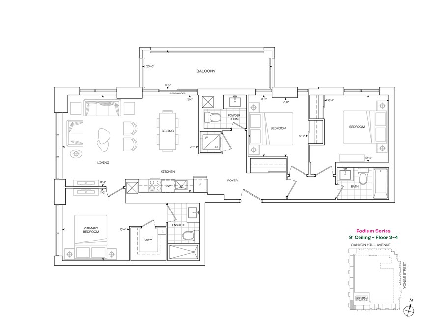 The E 1145 new home model plan at the Rise & Rose Burnet Tower by Greenpark in Richmond Hill