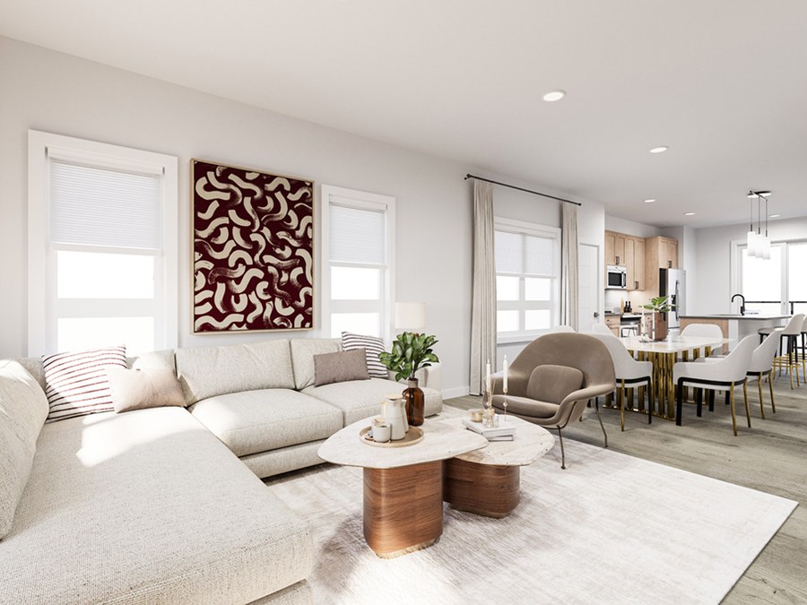 The Auburn 2 new home model plan at the Woodland at Alpine Park by Homes By Avi in Calgary
