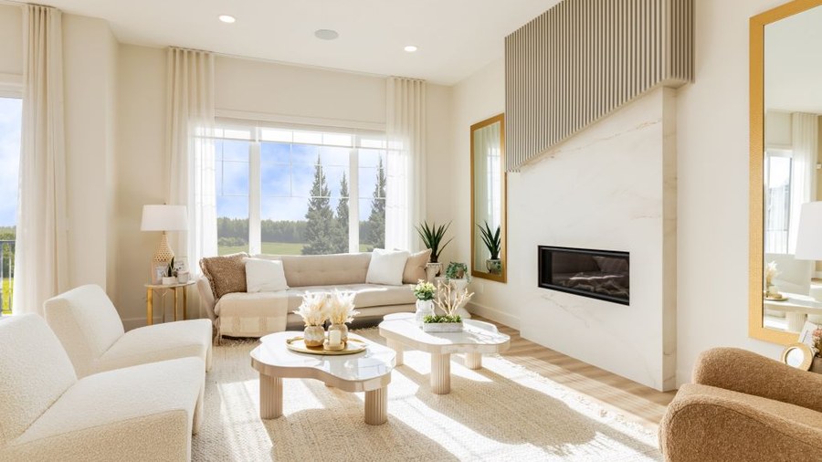 The The Lincoln new home model plan at the Lanark Landing by Homes By Avi in Airdrie