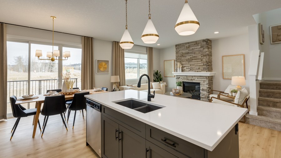 The Titus floor plan at Lanark Landing by Homes By Avi in Airdrie, AB