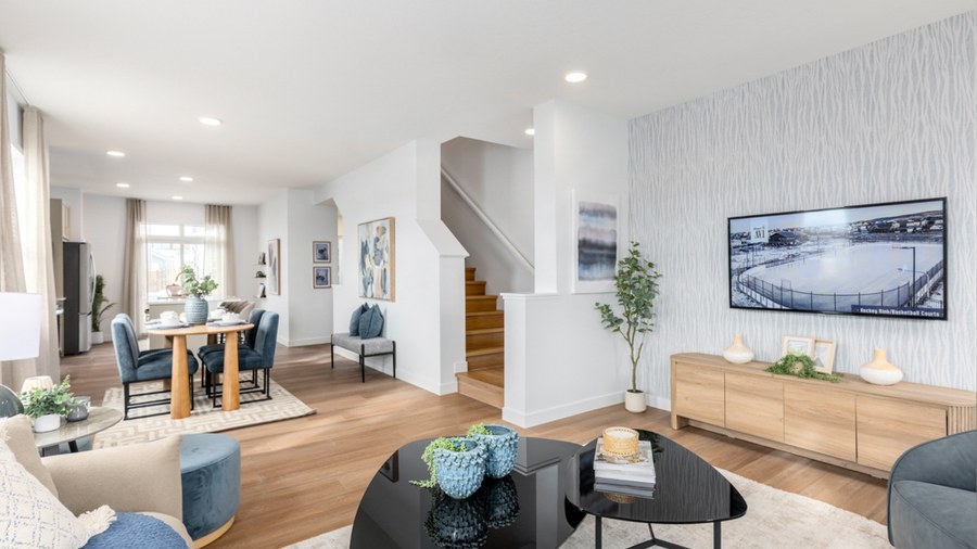 The Auburn 2 new home model plan at the Lavender Hill by Homes By Avi in Calgary
