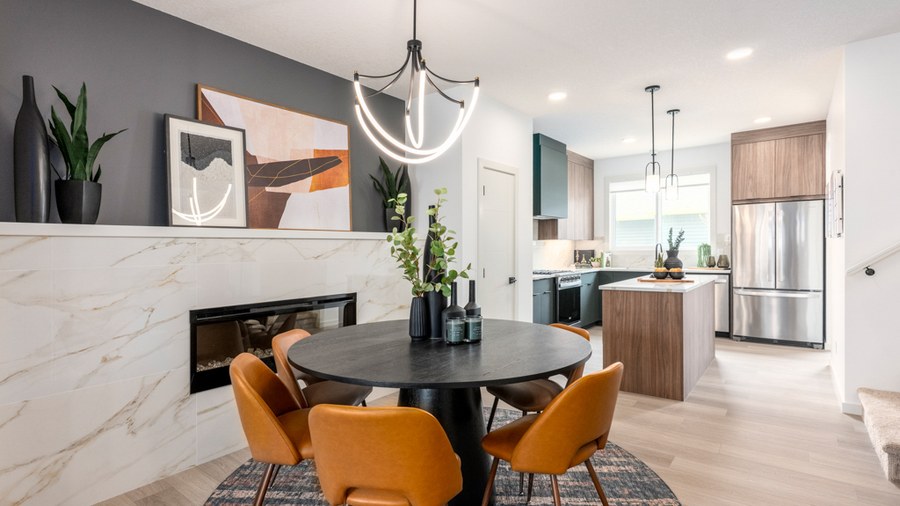 The The Sasha (Duplex) new home model plan at the Savanna (HBA) by Homes By Avi in Calgary
