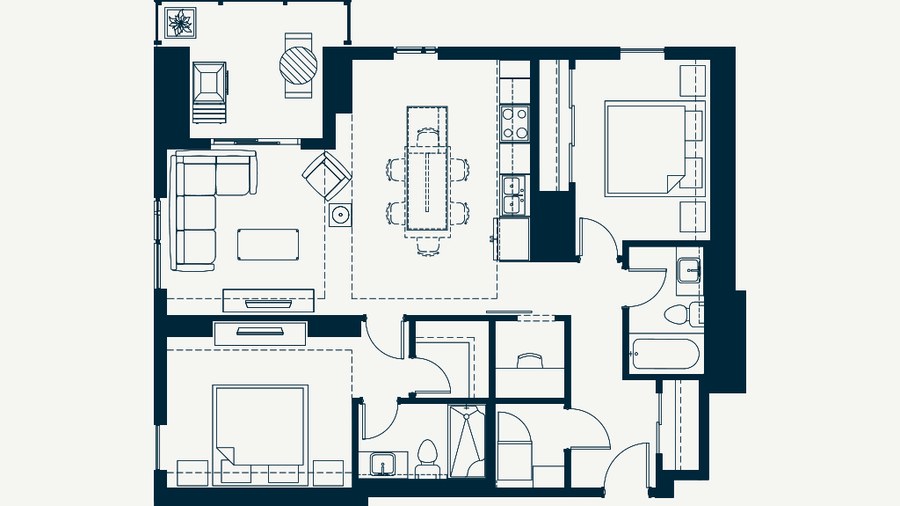 The Abby new home model plan at the Sovereign on 17th by Homes By Avi in Calgary
