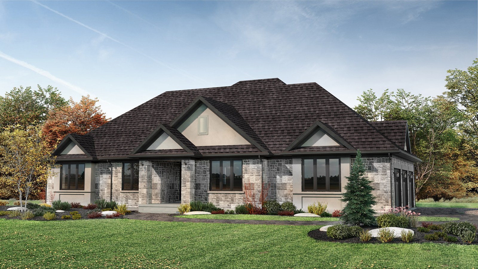 The Monterose floor plan at Swan Creek Estates by Gemini Homes in Centre Wellington, Ontario