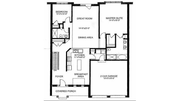 The Bordeaux new home model plan at the Wood Haven Luxury Condominiums by Gentrac Homes in Tillsonburg