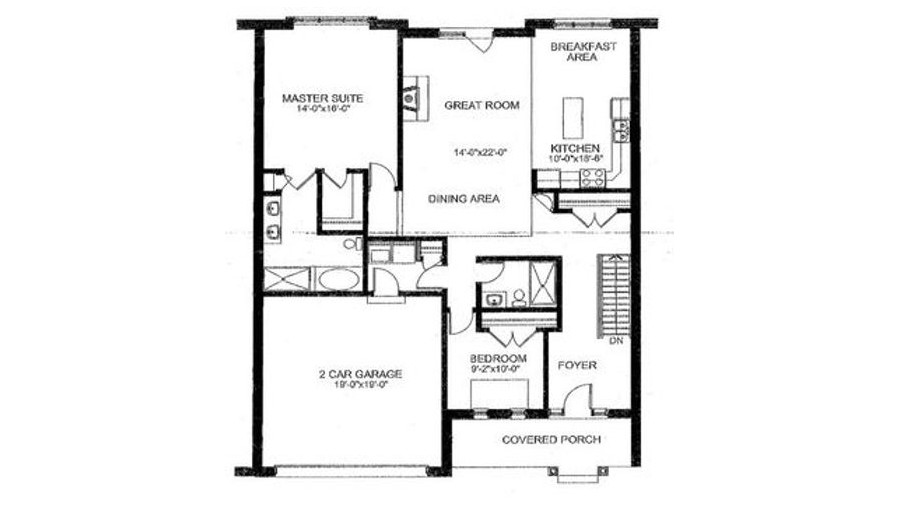 Meritage floor plan at Wood Haven Luxury Condominiums by Gentrac Homes in Tillsonburg, Ontario
