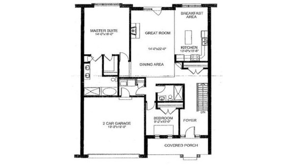 The Meritage new home model plan at the Wood Haven Luxury Condominiums by Gentrac Homes in Tillsonburg