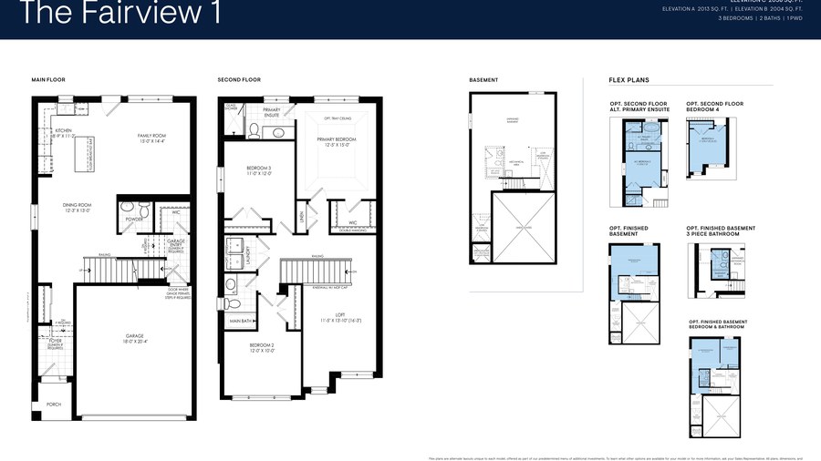 The The Fairview 1 new home model plan at the Creekstone (Mi) by Minto Communities in Courtice