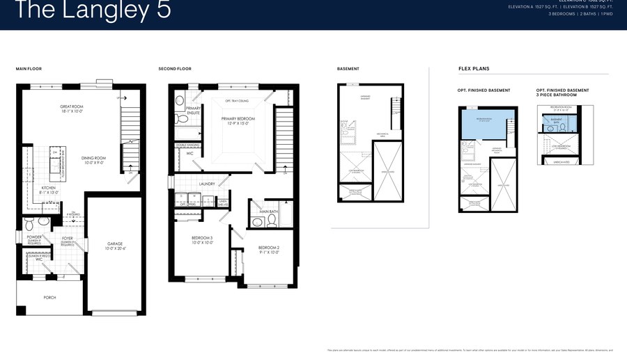 The The Langley 5 new home model plan at the Creekstone (Mi) by Minto Communities in Courtice