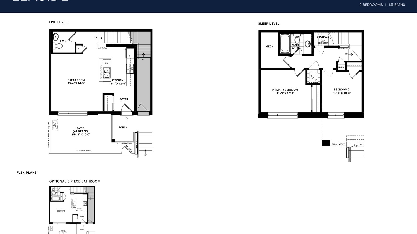 Leaside Lower Interior floor plan at Anthem by Minto Communities in Barrhaven, ON