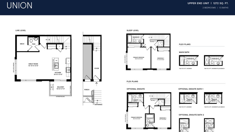 The Union Upper End new home model plan at the Anthem by Minto Communities in Barrhaven