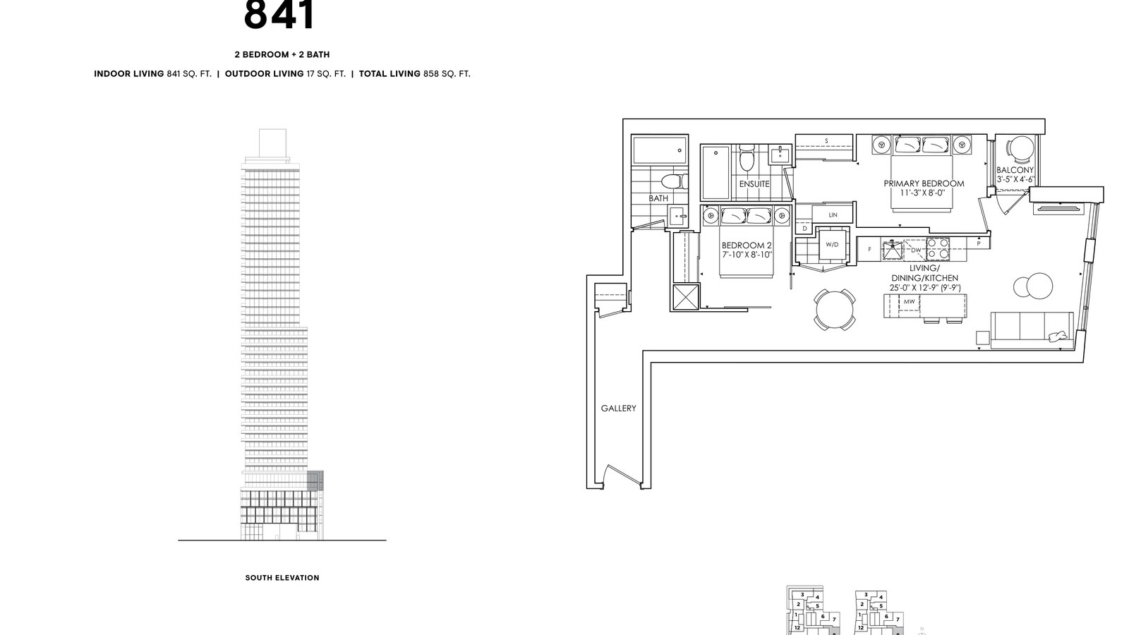 808 floor plan at The Saint by Minto Communities in Toronto, ON