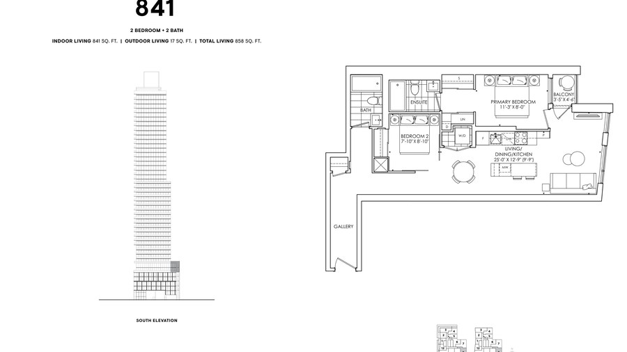 The 808 new home model plan at the The Saint by Minto Communities in Toronto