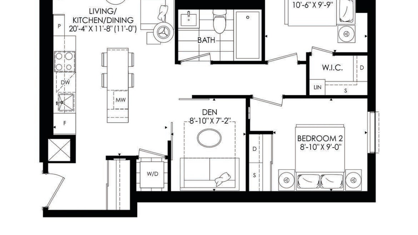 904 floor plan at The Saint by Minto Communities in Toronto, ON